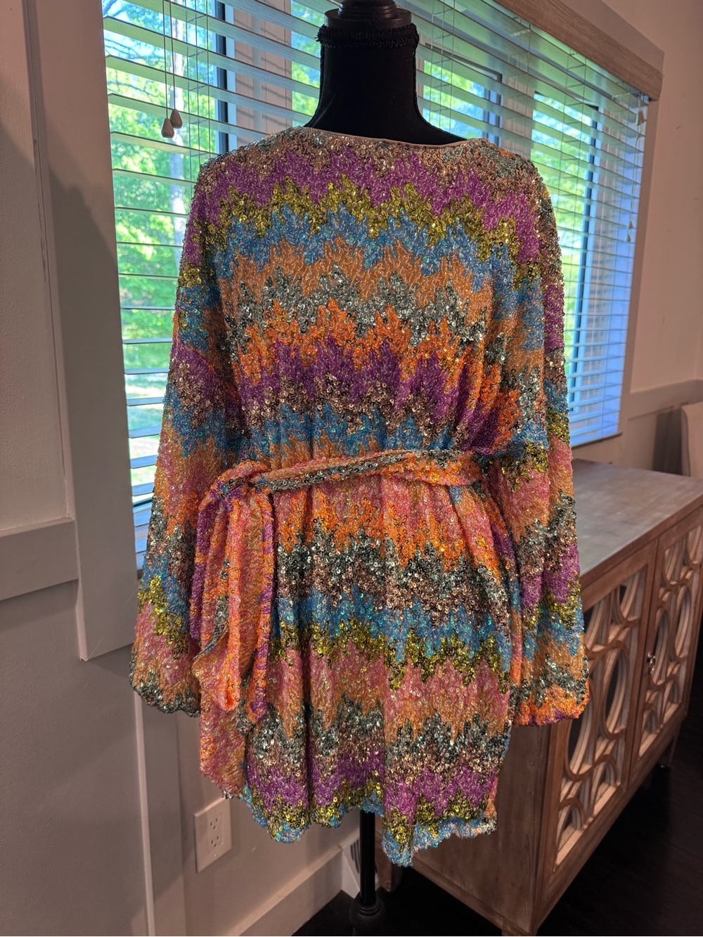 Show Me Your Mumu Multicolor Zig Zag Knit Dress – Size M